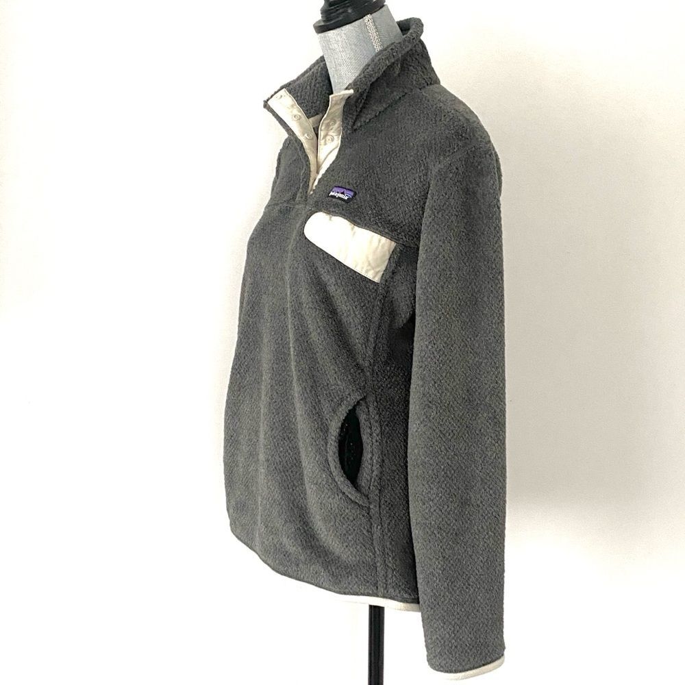 Patagonia Women's Re-Tool Snap-T Pullover Gray Fleece 1/4 Snap Buttons Sz L - Picture 5 of 15